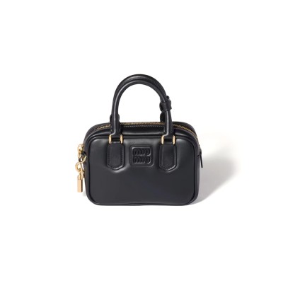 MIU MIU ARCADIE LEATHER HANDBAG 5BB123 (19*13*6cm)  